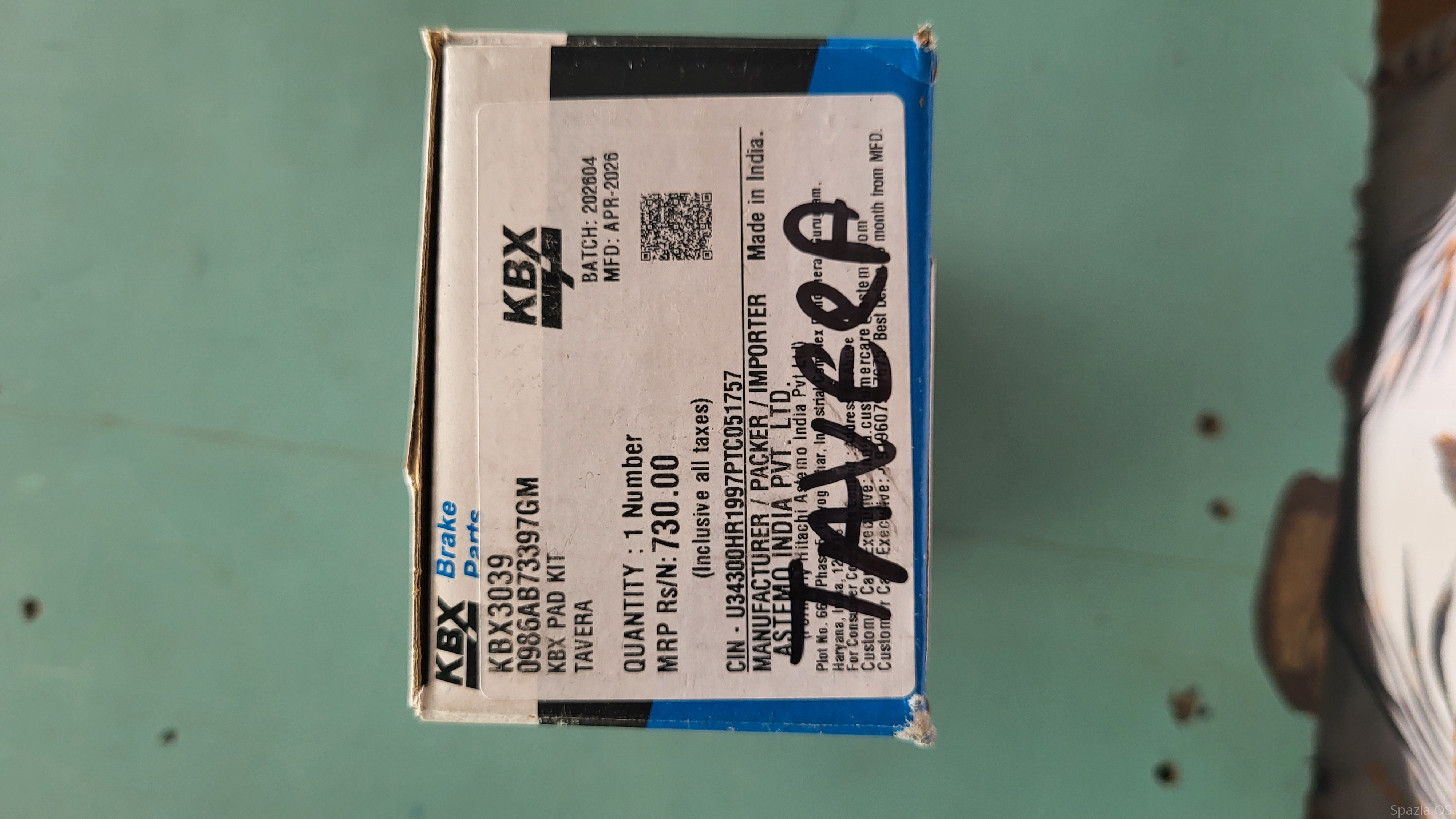 BRAKE PAD TAVERA KBX
